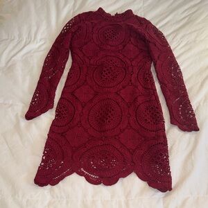 HYFVE Burgundy Lace Dress